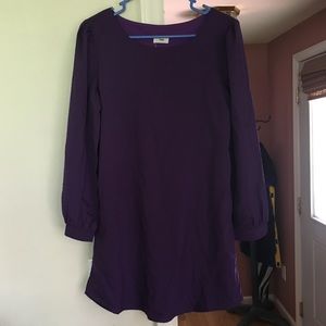 Tobi long sleeve purple shift dress